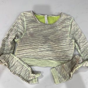 Lululemon cropped ebb to street long sleeve size 8